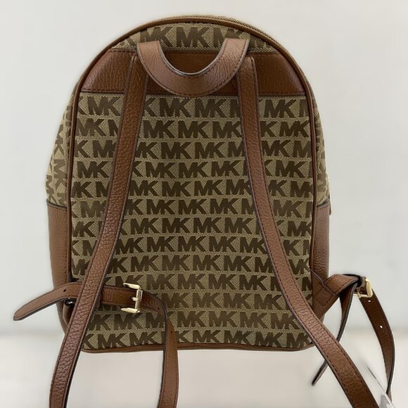 Michael Kors Khaki Brown Signature Jacquard Leather Backpack EXCELLENT CONDITION main image 10